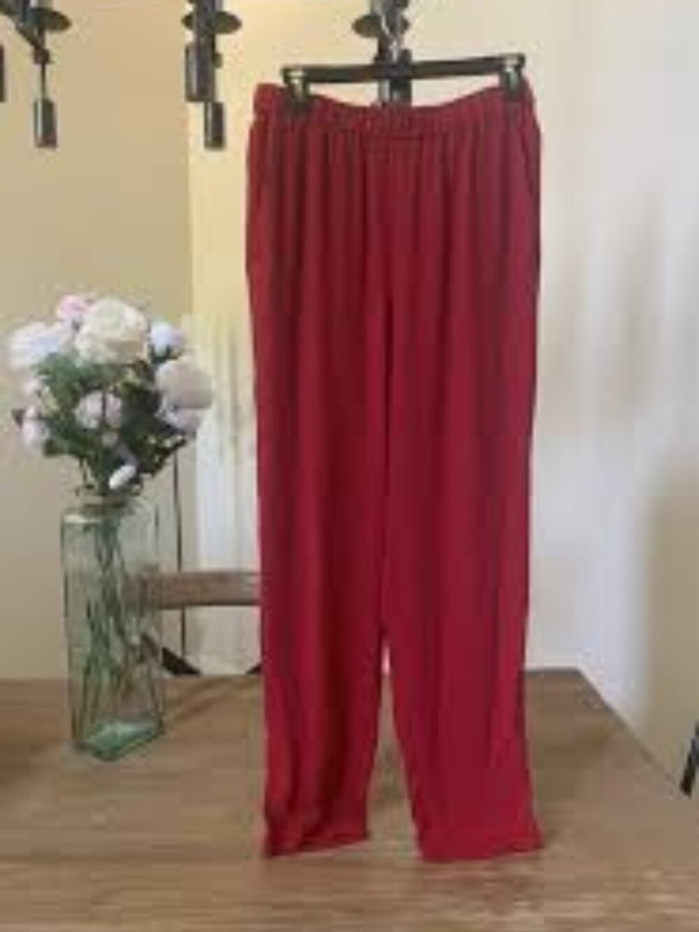 NWT Eileen Fisher Ruby Silk High Waist Tapered Ankle Pant